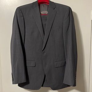 Calvin Klein Gray Pinstripe 2 Piece Suit